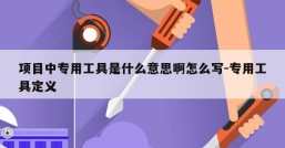 项目中专用工具是什么意思啊怎么写-专用工具定义