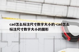 cad怎么标注尺寸数字大小的-cad怎么标注尺寸数字大小的图形
