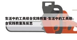 生活中的工具综合实践教案-生活中的工具综合实践教案及反思