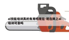 ai技能培训真的有用吗现在-现在网上ai培训可靠吗