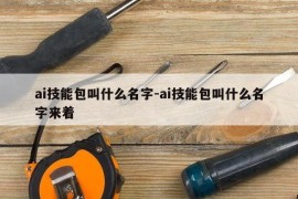 ai技能包叫什么名字-ai技能包叫什么名字来着