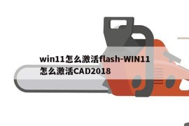 win11怎么激活flash-WIN11怎么激活CAD2018