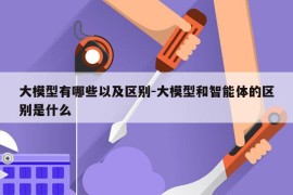 大模型有哪些以及区别-大模型和智能体的区别是什么