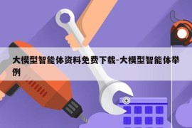 大模型智能体资料免费下载-大模型智能体举例
