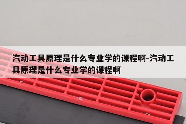 汽动工具原理是什么专业学的课程啊-汽动工具原理是什么专业学的课程啊