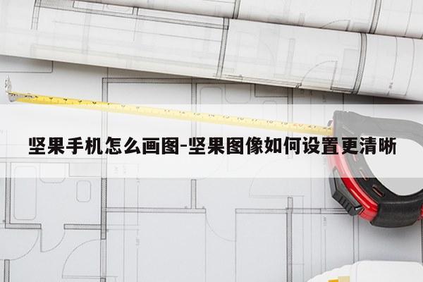 坚果手机怎么画图-坚果图像如何设置更清晰