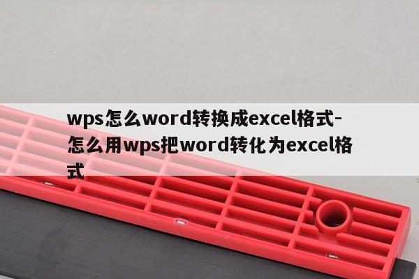 wps怎么word转换成excel格式-怎么用wps把word转化为excel格式