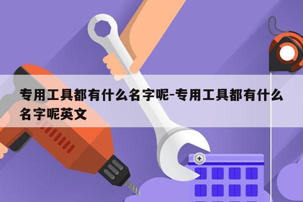 专用工具都有什么名字呢-专用工具都有什么名字呢英文