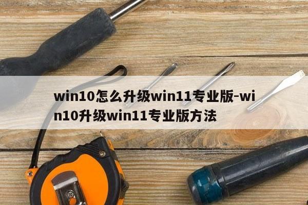 win10怎么升级win11专业版-win10升级win11专业版方法