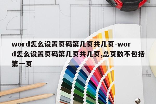 word怎么设置页码第几页共几页-word怎么设置页码第几页共几页,总页数不包括第一页