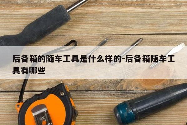 后备箱的随车工具是什么样的-后备箱随车工具有哪些
