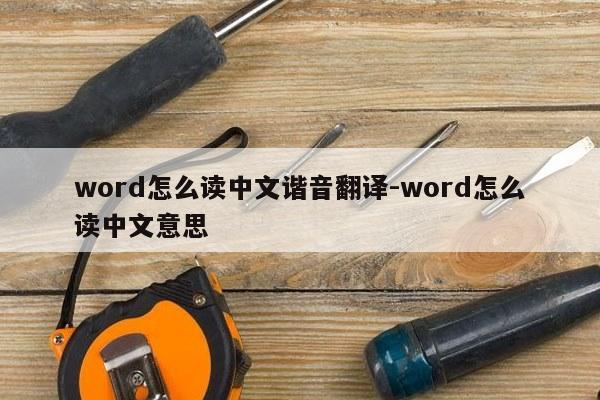 word怎么读中文谐音翻译-word怎么读中文意思
