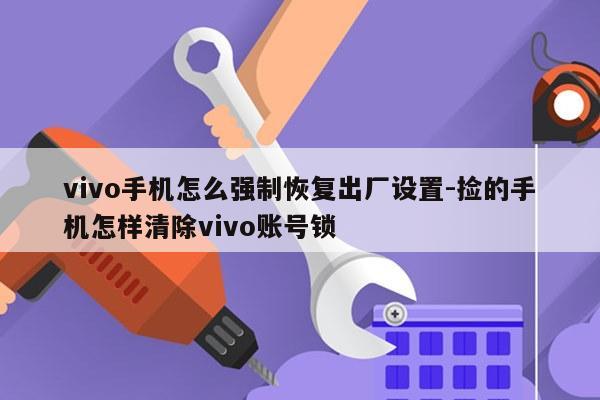 vivo手机怎么强制恢复出厂设置-捡的手机怎样清除vivo账号锁