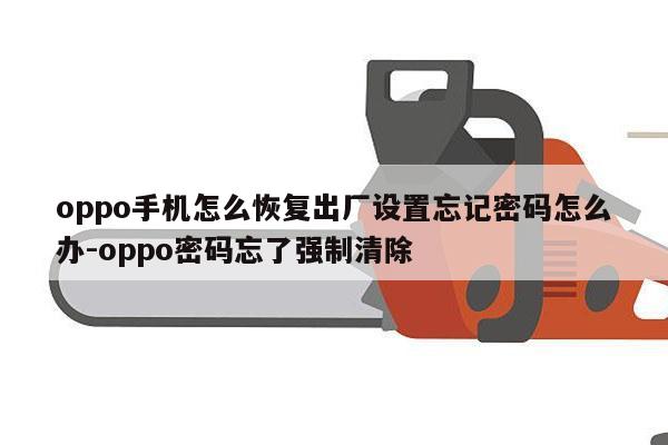 oppo手机怎么恢复出厂设置忘记密码怎么办-oppo密码忘了强制清除