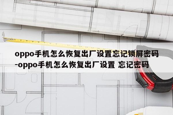 oppo手机怎么恢复出厂设置忘记锁屏密码-oppo手机怎么恢复出厂设置 忘记密码