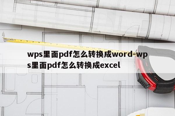 wps里面pdf怎么转换成word-wps里面pdf怎么转换成excel