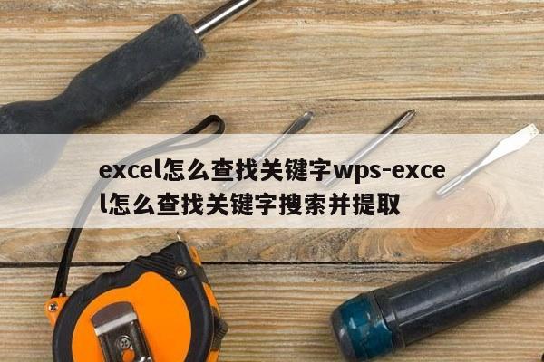 excel怎么查找关键字wps-excel怎么查找关键字搜索并提取