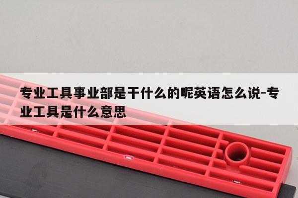 专业工具事业部是干什么的呢英语怎么说-专业工具是什么意思