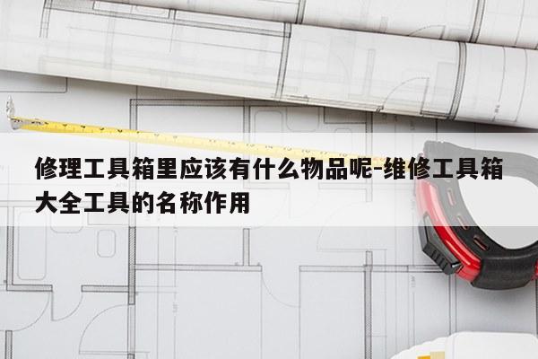 修理工具箱里应该有什么物品呢-维修工具箱大全工具的名称作用