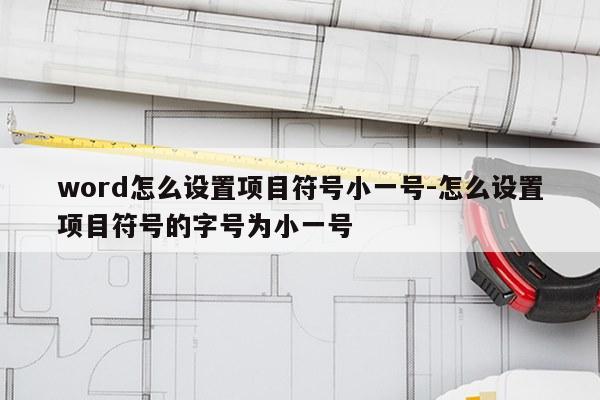 word怎么设置项目符号小一号-怎么设置项目符号的字号为小一号