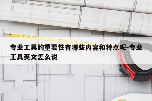 专业工具的重要性有哪些内容和特点呢-专业工具英文怎么说