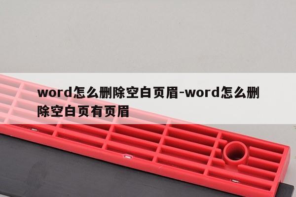 word怎么删除空白页眉-word怎么删除空白页有页眉