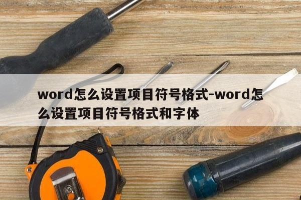 word怎么设置项目符号格式-word怎么设置项目符号格式和字体