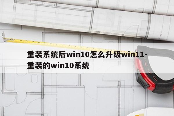 重装系统后win10怎么升级win11-重装的win10系统