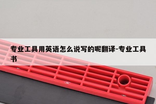 专业工具用英语怎么说写的呢翻译-专业工具书