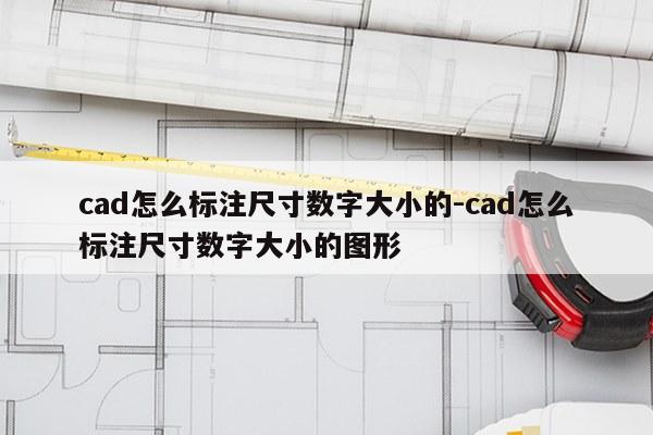 cad怎么标注尺寸数字大小的-cad怎么标注尺寸数字大小的图形
