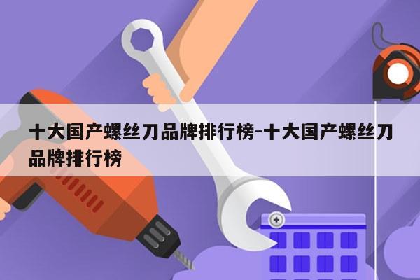 十大国产螺丝刀品牌排行榜-十大国产螺丝刀品牌排行榜