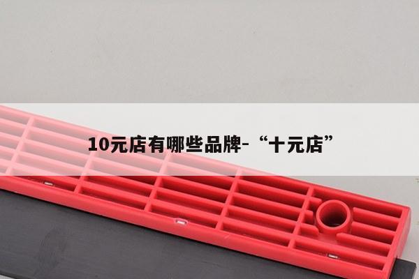 10元店有哪些品牌-“十元店”
