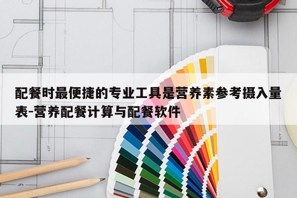 配餐时最便捷的专业工具是营养素参考摄入量表-营养配餐计算与配餐软件
