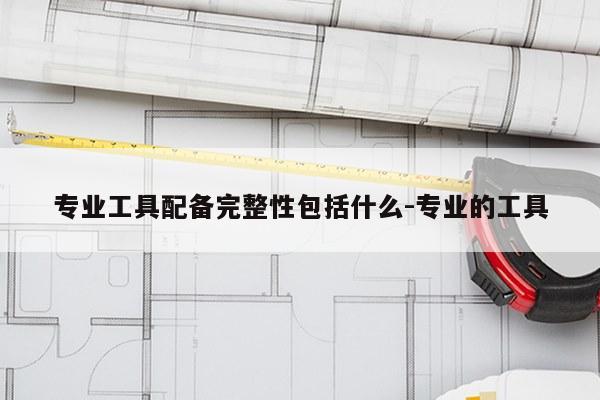 专业工具配备完整性包括什么-专业的工具