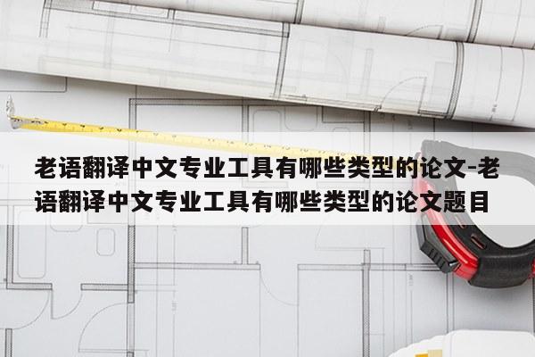 老语翻译中文专业工具有哪些类型的论文-老语翻译中文专业工具有哪些类型的论文题目