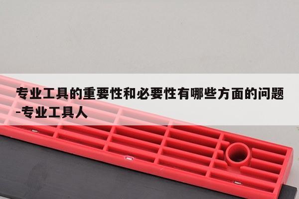 专业工具的重要性和必要性有哪些方面的问题-专业工具人