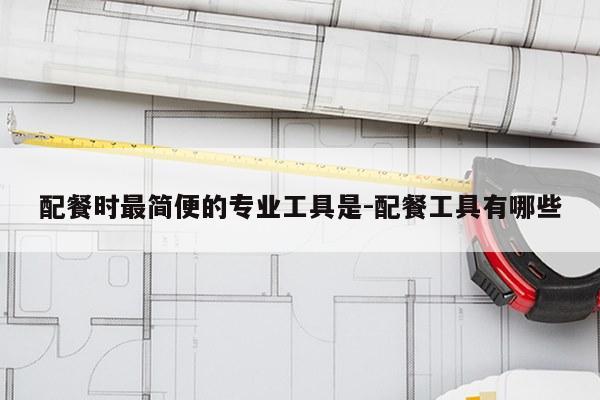 配餐时最简便的专业工具是-配餐工具有哪些