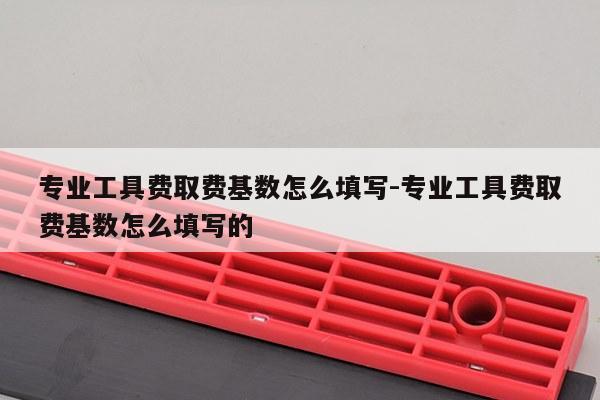 专业工具费取费基数怎么填写-专业工具费取费基数怎么填写的