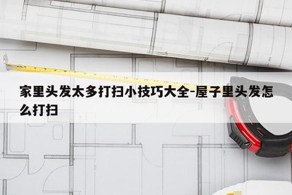 家里头发太多打扫小技巧大全-屋子里头发怎么打扫